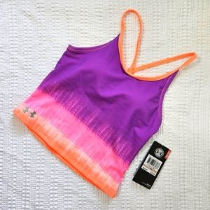 Under Armour Girls Top Tankini Swimsuit Size 12 Racerback